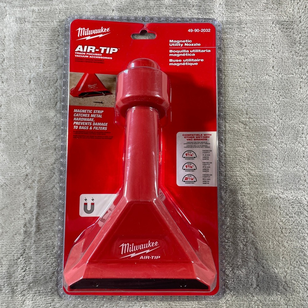 Milwaukee AIR-TIP Magnetic Utility Nozzle Wet/Dry Vacuum Attachment 49-90-2032